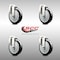 Service Caster 5 Inch 316SS Black Polyurethane Wheel Swivel Bolt Hole Caster Set SCC-SS316BH20S514-PPUB-BLK-4 - alternate 5